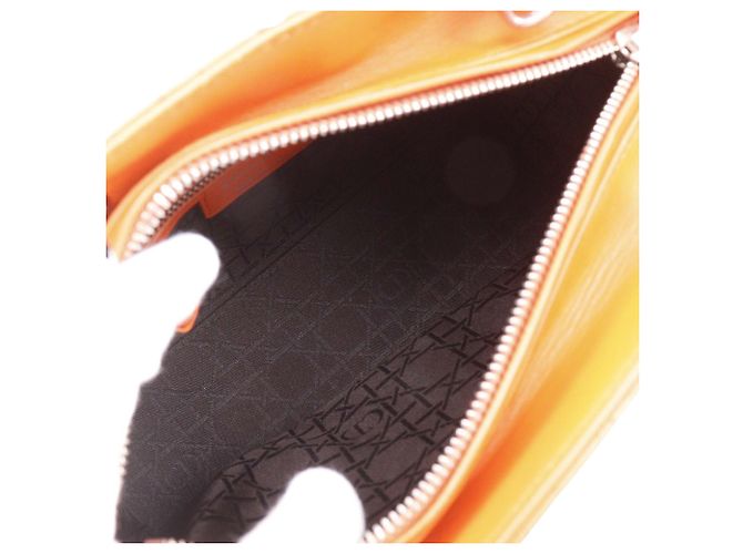 Dior Orange Medium Lambskin Cannage Lady Dior Arancione - vista 4