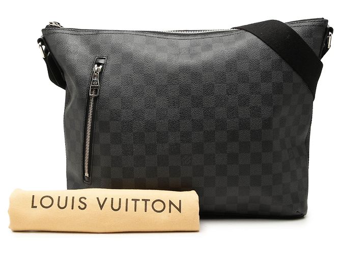 Louis Vuitton Black Damier Graphite Mick MM Nero - vista 7