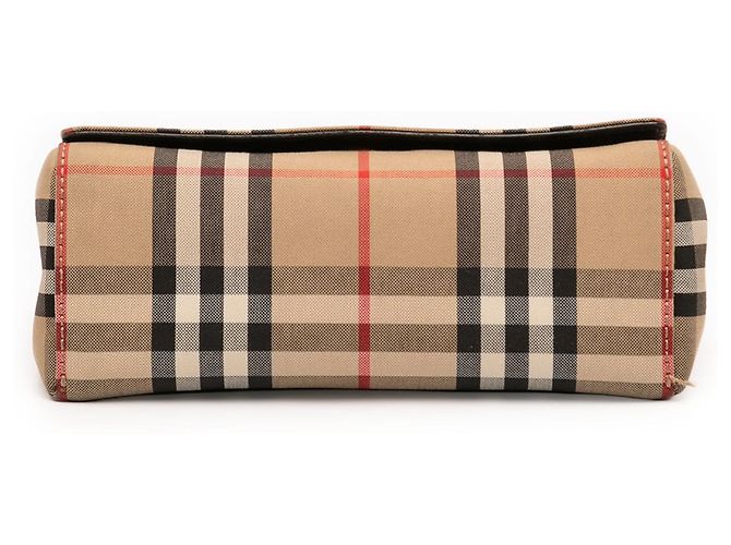 Burberry Beige House Check Canvas Hackberry Crossbody - vista 3
