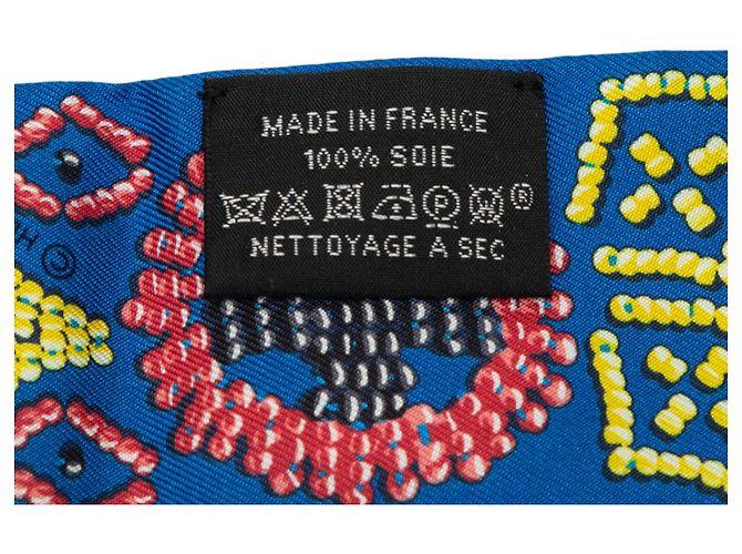 Twilly Hermès Blue Kelly En Perles - vista 3