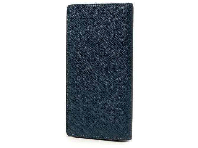 Louis Vuitton Blue Taiga Portefeuille Brazza Bifold Long Wallet Azul Azul marino - vista 2