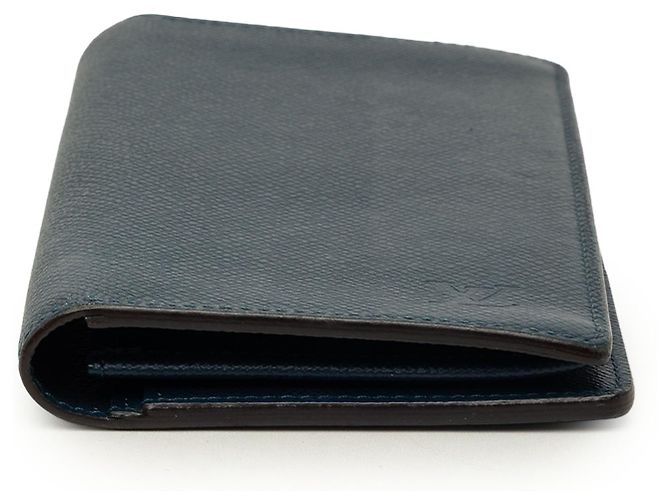 Louis Vuitton Blue Taiga Portefeuille Brazza Bifold Long Wallet Azul Azul marino - vista 3