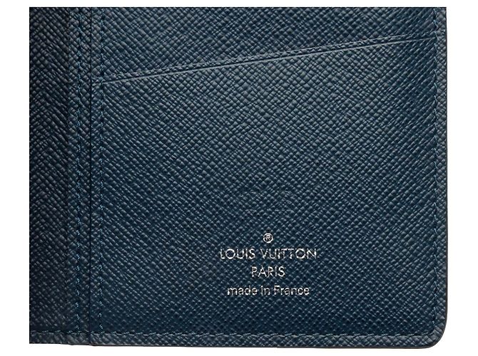 Louis Vuitton Blue Taiga Portefeuille Brazza Bifold Long Wallet Azul Azul marino - vista 5
