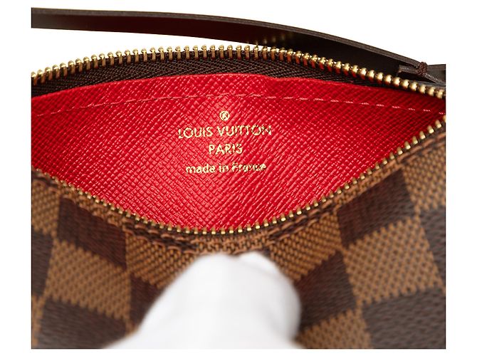 Louis Vuitton Brown Damier Ebene Papillon Pochette Marrone - vista 5