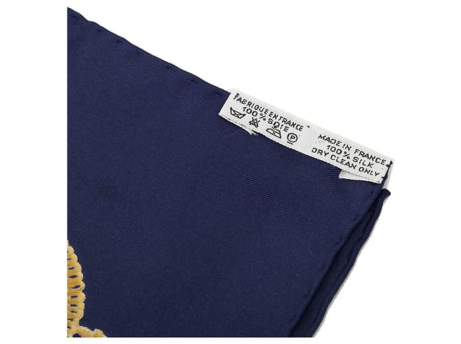 Hermès Seidentuch Blue Mexique 90 Blau Marineblau - Ansicht 6