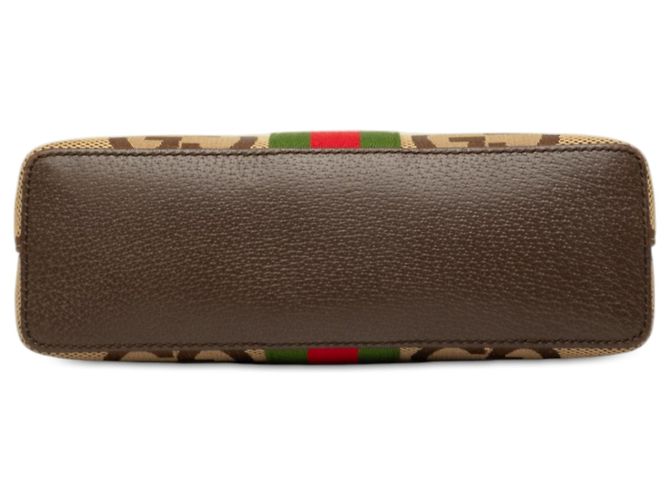 Borsa a tracolla Gucci Ophidia Dome Small Jumbo GG Canvas Web Beige - vista 3