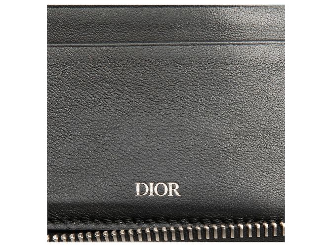 Portafoglio con zip Dior Blue Oblique Canvas Blu navy - vista 5