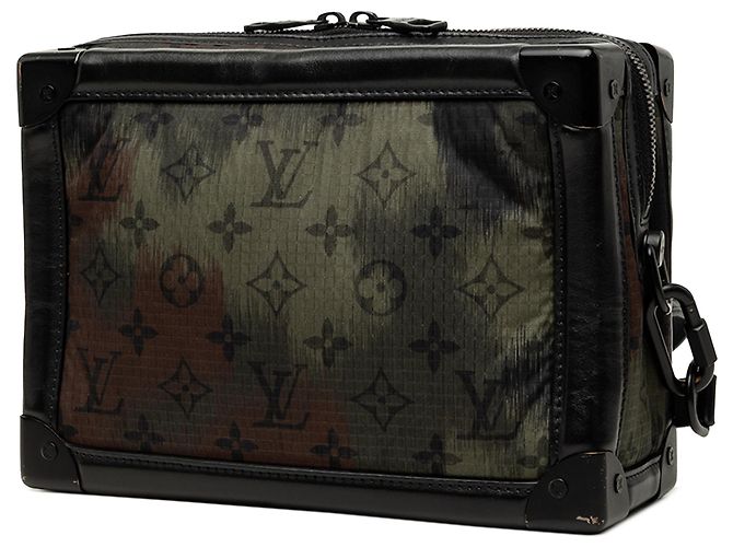 Louis Vuitton Soft Trunk aus Nylon Monogram Camouflage grün Olivgrün - Ansicht 2
