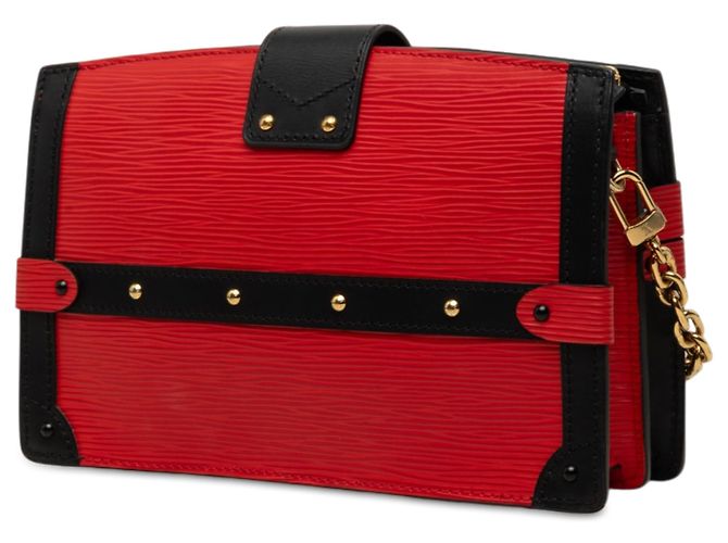 Clutch Trunk Louis Vuitton in pelle Epi rossa - vista 2
