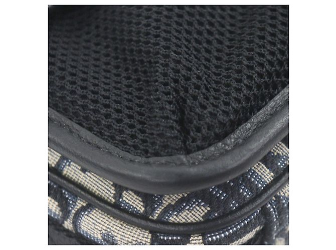 Borsa a tracolla Dior 8 Mini Oblique Canvas e Mesh blu Dior Blu navy - vista 7