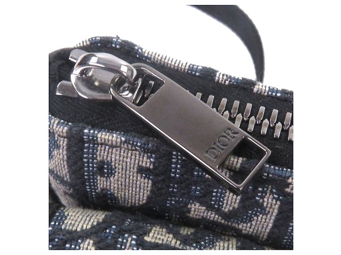 Borsa a tracolla Dior 8 Mini Oblique Canvas e Mesh blu Dior Blu navy - vista 8