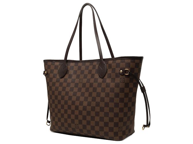 Louis Vuitton Brown Damier Ebene Neverfull MM Marrone - vista 2