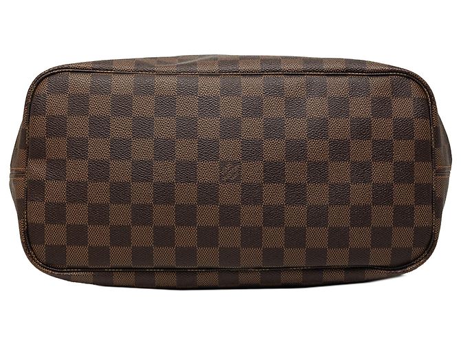 Louis Vuitton Brown Damier Ebene Neverfull MM Marrone - vista 3