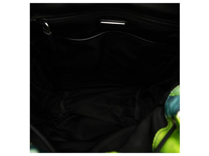 Double Prada Green Tessuto Patch Backpack - view 4