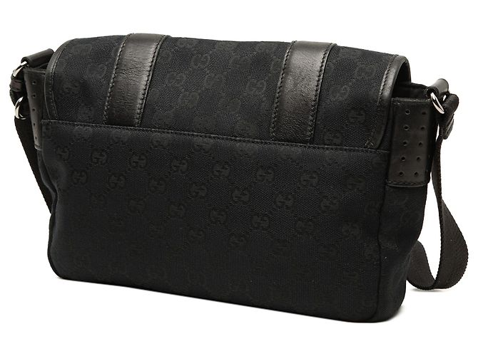Borsa a tracolla Gucci in tela GG nera Nero - vista 2