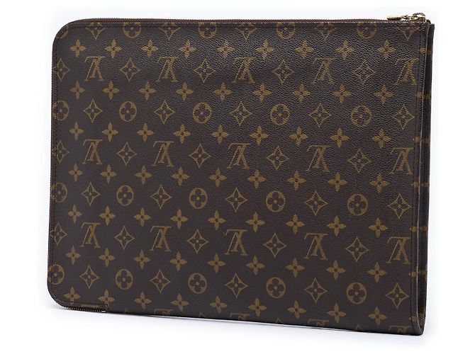 Louis Vuitton Brown Monogram Poche Documents Portfolio Marrone - vista 2