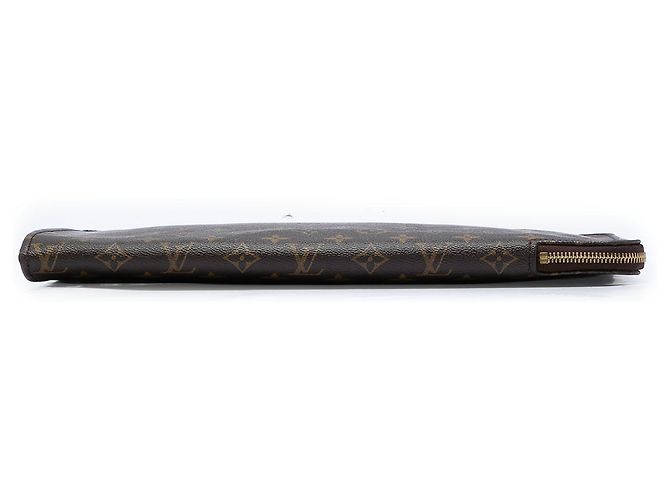 Louis Vuitton Brown Monogram Poche Documents Portfolio Marrone - vista 3