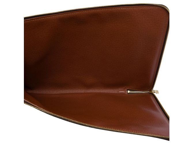 Louis Vuitton Brown Monogram Poche Documents Portfolio Marrone - vista 4