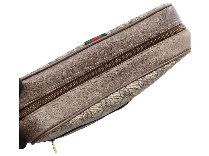 Borsa a tracolla Gucci Beige GG Supreme Ophidia - vista 10