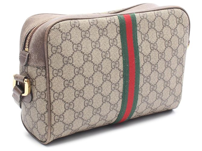 Borsa a tracolla Gucci Beige GG Supreme Ophidia - vista 2