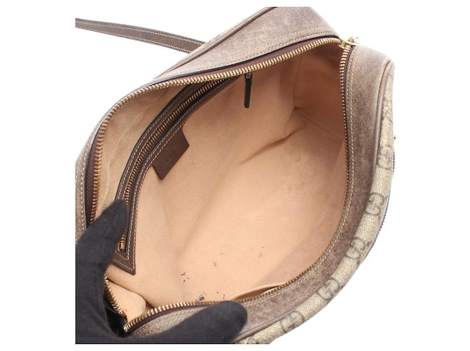 Borsa a tracolla Gucci Beige GG Supreme Ophidia - vista 3