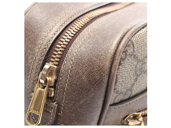 Borsa a tracolla Gucci Beige GG Supreme Ophidia - vista 6