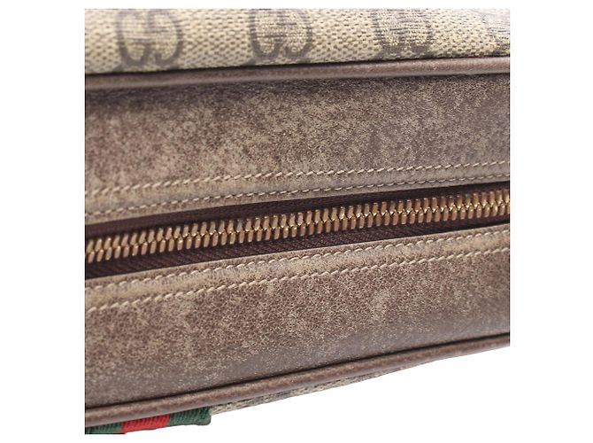 Borsa a tracolla Gucci Beige GG Supreme Ophidia - vista 8