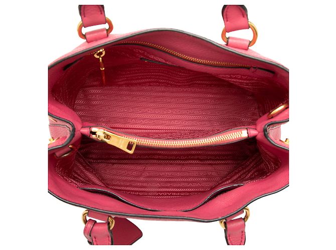 Borsa Tote Aperta Convertibile Prada Pink Vitello Daino Rosa - vista 4