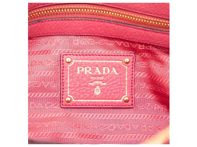 Borsa Tote Aperta Convertibile Prada Pink Vitello Daino Rosa - vista 5