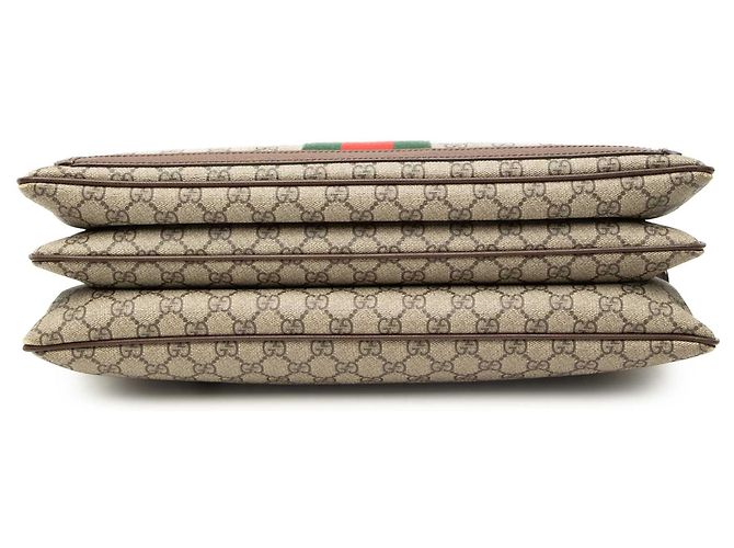 Borsetta Gucci Beige GG Supreme Ophidia Web - vista 3