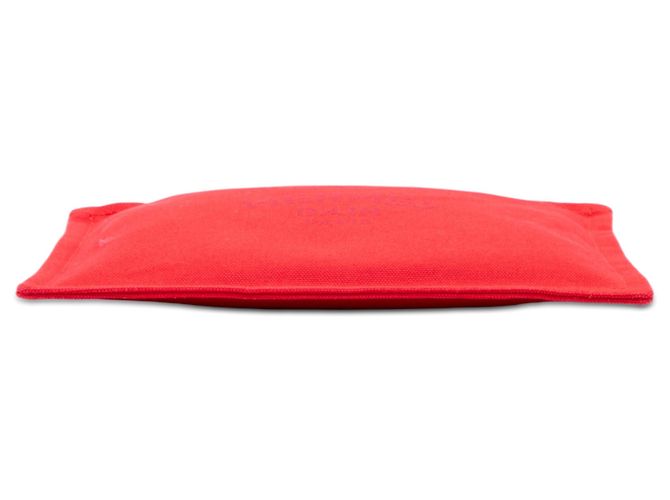 Hermès Red Toile Bain Yachting Flat Pouch PM Rosso - vista 3