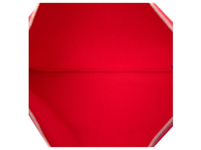 Hermès Red Toile Bain Yachting Flat Pouch PM Rosso - vista 4