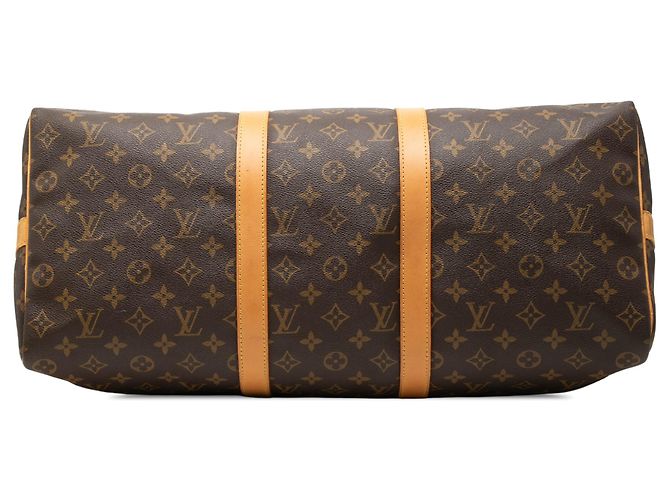 Louis Vuitton Brown Monogram Keepall Bandouliere 50 Marrone - vista 3