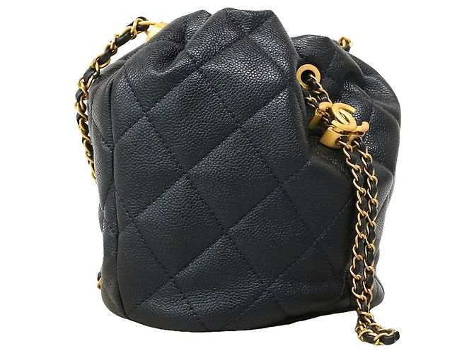 Borsa a tracolla con catena Chanel Matelassé Blu navy - vista 2