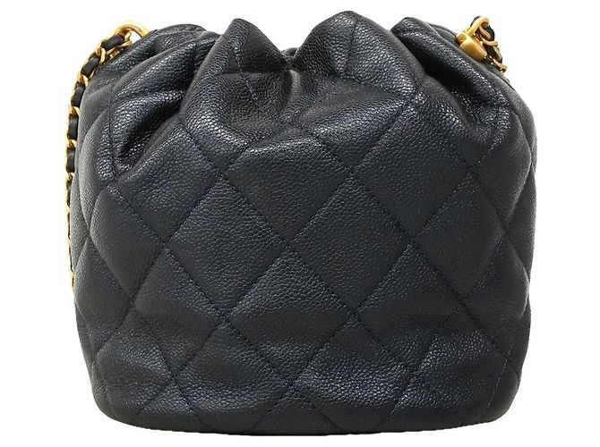 Borsa a tracolla con catena Chanel Matelassé Blu navy - vista 3