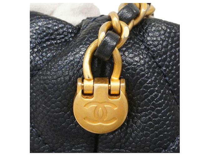 Borsa a tracolla con catena Chanel Matelassé Blu navy - vista 8