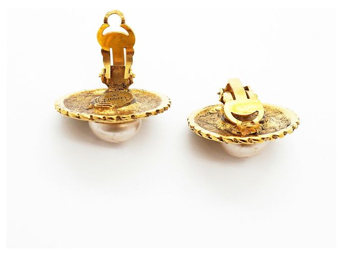 Orecchini a cerchio placcati oro Chanel D'oro - vista 3