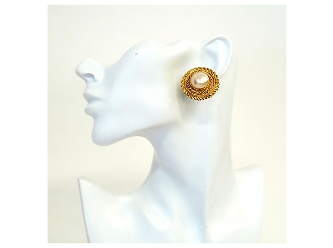 Orecchini a cerchio placcati oro Chanel D'oro - vista 5
