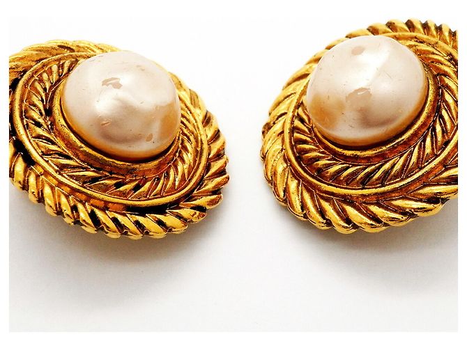 Orecchini a cerchio placcati oro Chanel D'oro - vista 6