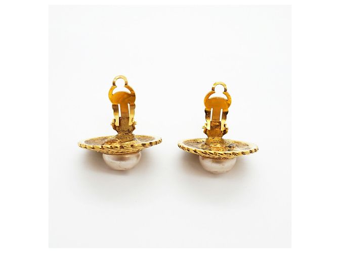 Orecchini a cerchio placcati oro Chanel D'oro - vista 7