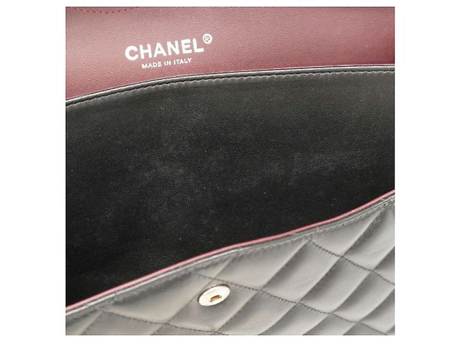 Borsa a tracolla Chanel in pelle d'agnello nera Nero - vista 12