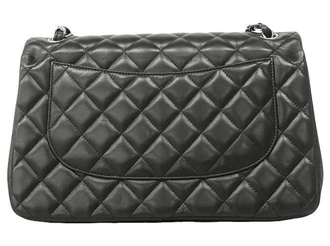 Borsa a tracolla Chanel in pelle d'agnello nera Nero - vista 14