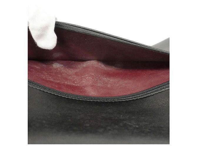 Borsa a tracolla Chanel in pelle d'agnello nera Nero - vista 8