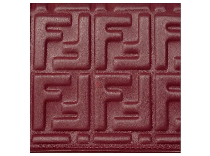 Borsa a tracolla Fendi in pelle Bordeaux Bordò - vista 10