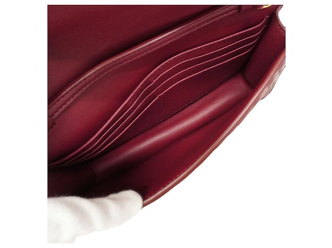 Borsa a tracolla Fendi in pelle Bordeaux Bordò - vista 4
