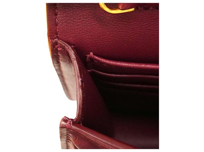 Borsa a tracolla Fendi in pelle Bordeaux Bordò - vista 6
