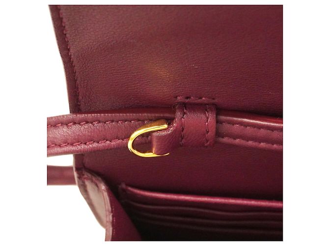Borsa a tracolla Fendi in pelle Bordeaux Bordò - vista 7