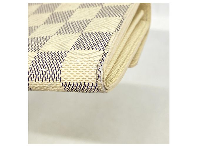 Louis Vuitton Damier Azur Portefeuille Sarah Long Wallet Bianco - vista 6