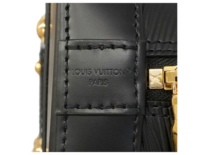 Borsa Louis Vuitton Alma BB in pelle Epi Nero - vista 5