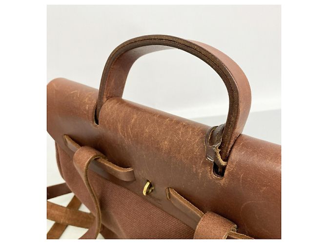 Hermès Zaino Hermes Herbag Ad PM Marrone - vista 12